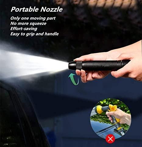 Portable High Pressure Washing Water Nozzle (Black)